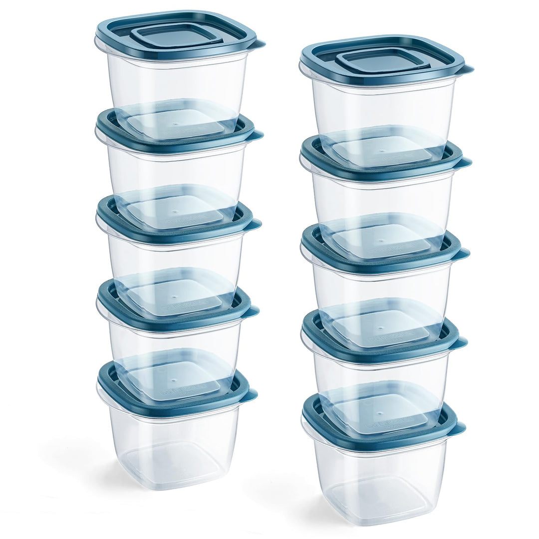EFISH 10PCS Rechteck Kunststoff Portion Box Sets mit Deckel.Food Aufbewahrungsbox, Behälter Sets, Le