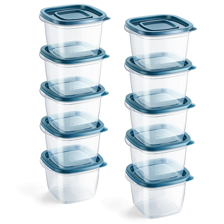 EFISH 10PCS Rechteck Kunststoff Portion Box Sets mit Deckel.Food Aufbewahrungsbox, Behälter Sets, Le