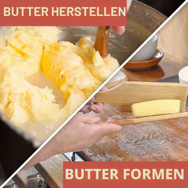 Gnocchi-Brett und Butterpaddel-Set mit Rezeptbuch | Pastamaker Geschenk für Köche | Seien Sie ein Ex