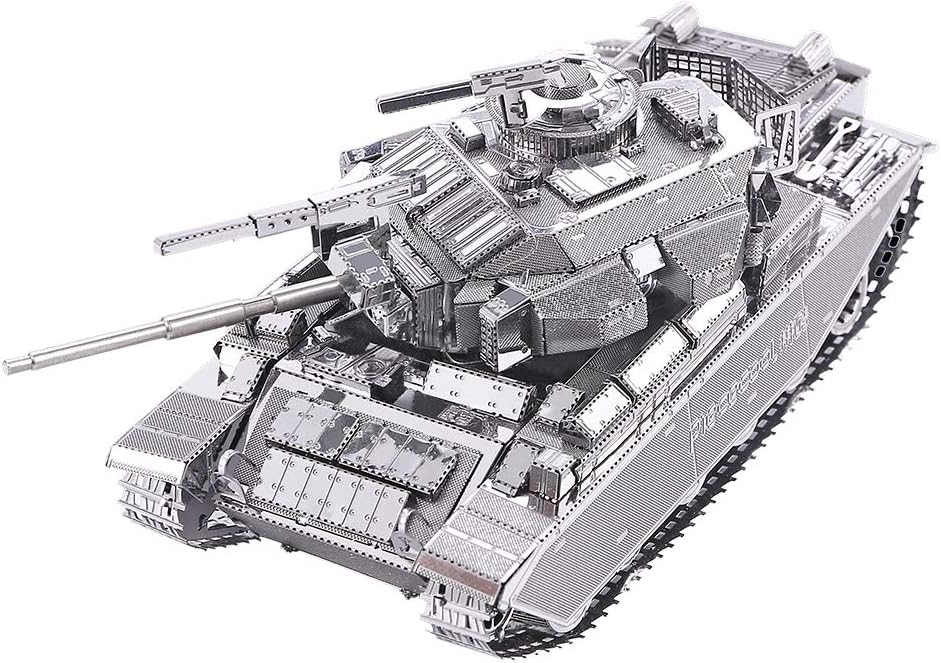 piececool 3D Puzzle Metall Tankmodell Centurion Main Battle Tank, 3D Metall Puzzle für 340 Edelstahl