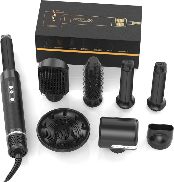 OKWRAP Hair Styler Set 110000 RPM, 7 in 1 Hairstyler Haarstyler, Föhn mit Diffusor, Warmluftbürste,