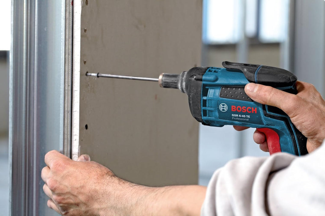 Bosch Professional Trockenbauschrauber GSR 6-45 TE (12 Nm Drehmoment, 701 Watt, inkl. Schraubendrehe