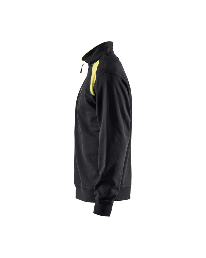 Blaklader 335311589933M Sweater mit Half-Zip 2-Farbig, Schwarz/Gelb, Grösse M Schwarz/Gelb M, Schwar