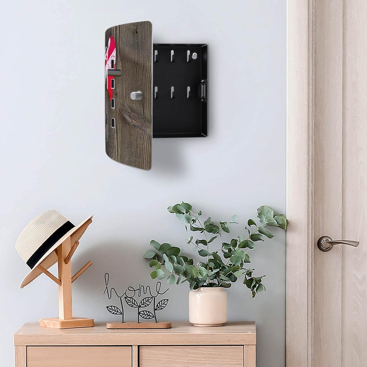 banjado® Design Schlüsselkasten aus Edelstahl Motiv Knock On Your Door für 10 Schlüssel - Schlüssels