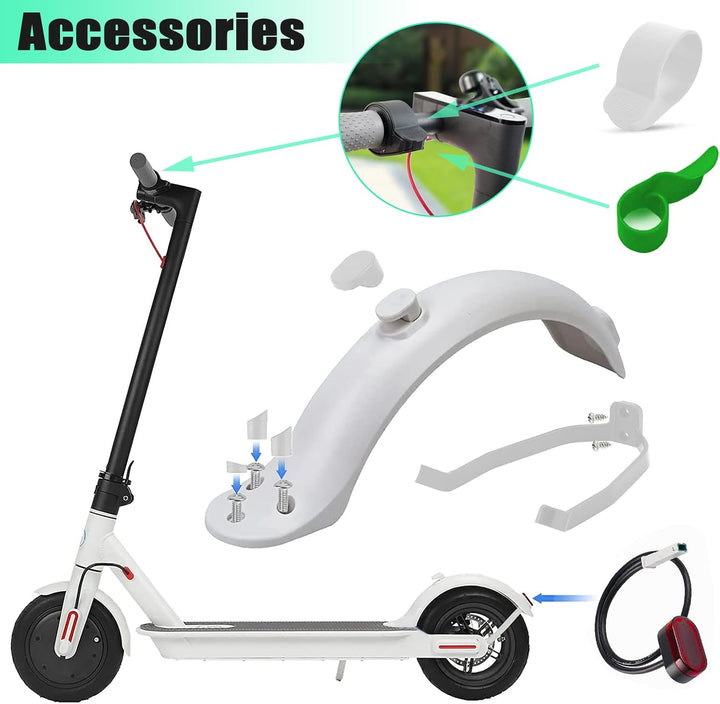 E-Scooter zubehör,Scooter hinterer kotflügel,mit Rücklicht und Schaltwippen, Kotflügelhalterung,für