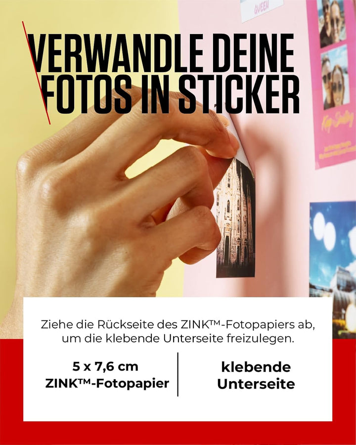 Canon Zoemini 5 x 7,5 cm ZINK Fotopapier | Packung Mit 50 Blatt | Keine Tinte, Kein Aufwand. | Perfe