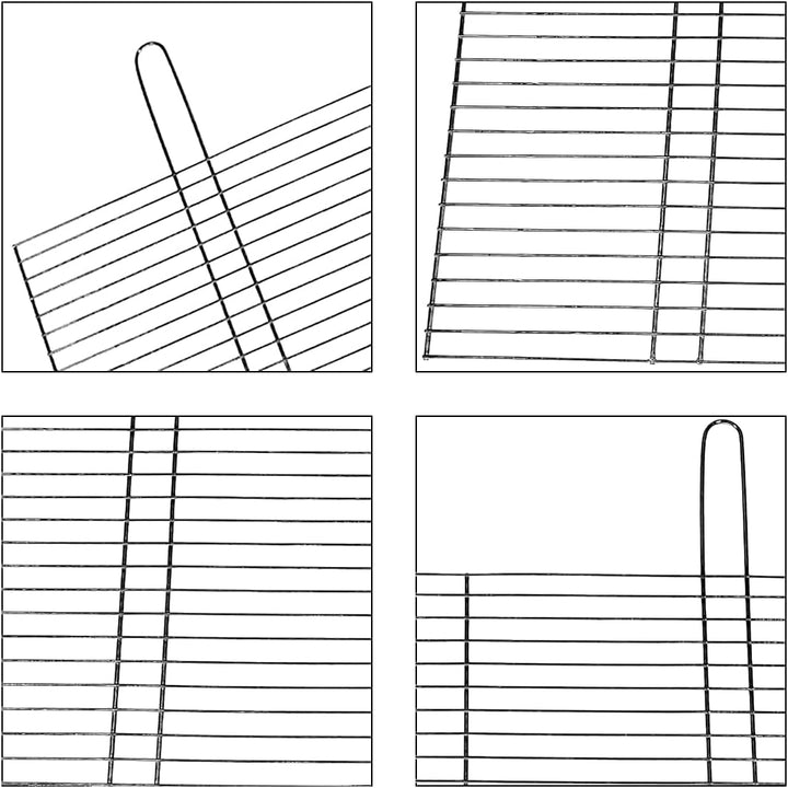 BitWa Robuster Grillrost aus Edelstahl 67x40cm - Rostfreies Grillgitter für Geniesser und Hobbyköche