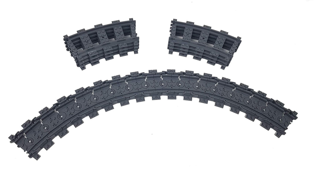 LEGO 8X Gebogene Kurvenschienen Gleise + 16x Flexible Schienen Gleise Gebogene und Flexible Schienen