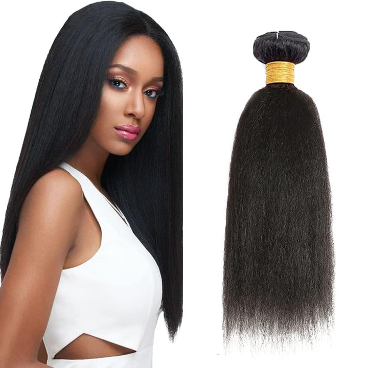 Brazilian Hair Bundles Yaki Texture Hair Extensions Yaki Haarverlängerungen Kinky Straight Human Hai