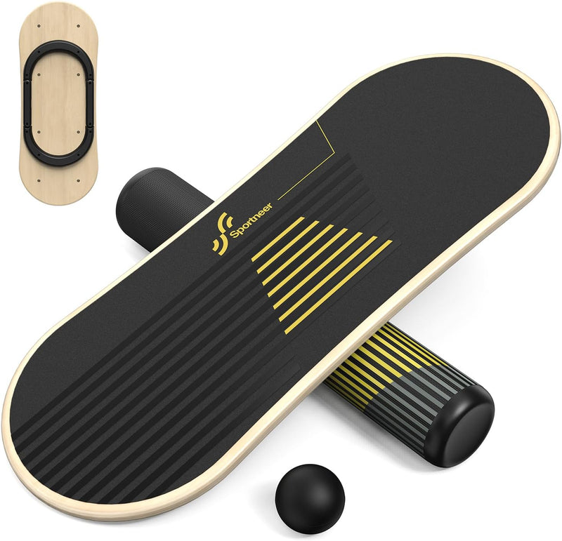 Sportneer Balance Board, 7 Modi Wackelbrett Indoorboard Skateboard Surf Balance Board mit verstellba