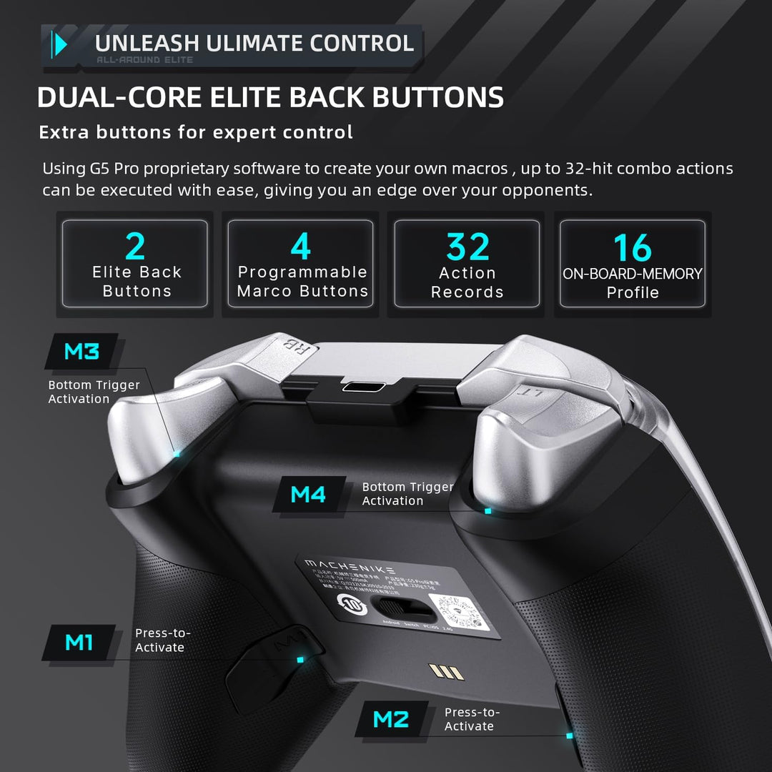 Machenike G5 Pro Gaming Bluetooth Controller für PC/Switch/IOS/Android, Wireless Hall Effect Control