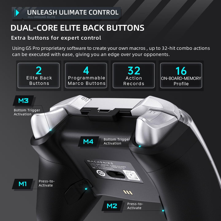 Machenike G5 Pro Gaming Bluetooth Controller für PC/Switch/IOS/Android, Wireless Hall Effect Control