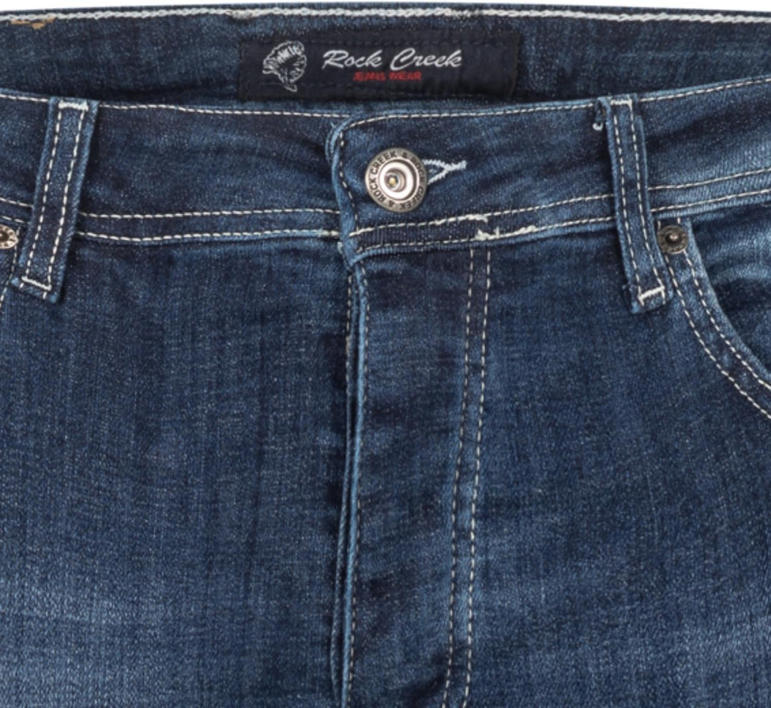 Rock Creek Herren Designer Jeans Denim Blau Hose Herrenjeans RC-2098 W29-W44 29W / 30L Rc-2411-blau,