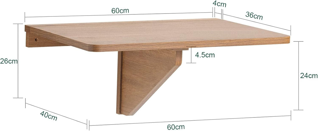 SoBuy Wandklapptisch Faltbarer Esstisch Kompakter Küchentisch Platzsparendes Design Klapptisch für K