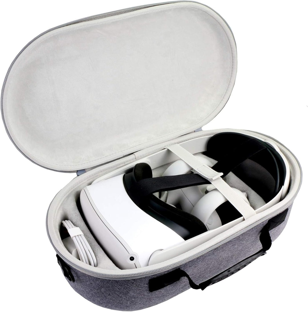 Aenllosi Hart Hülle Tasche für Meta 2/Oculus 2/PICO 4 VR Headset and Elite Strap (Nur Tasche) (Grau