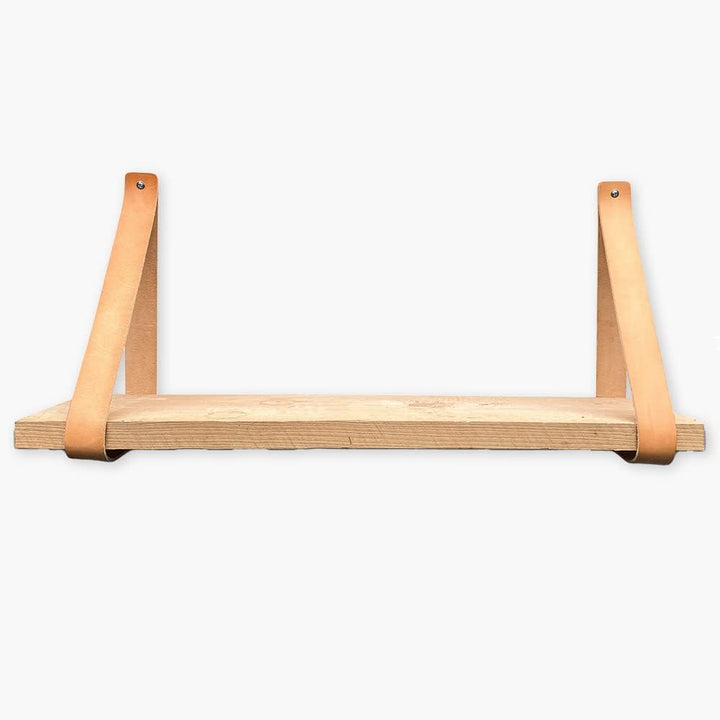 Brute Strength - Regalträger leder - Natur - 6 Stück - Regalstützen - Wandstützen - Regalbänder - Vo