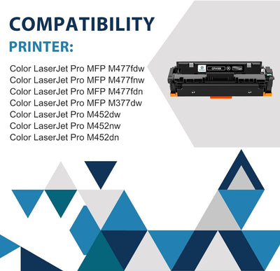 inkalfa 410X 410A CF410X Kompatibel für HP 410X 410A CF410A Multipack Color Laserjet Pro MFP M477fdw
