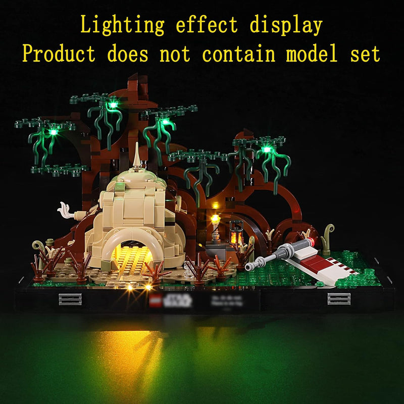 GEAMENT LED Licht-Set Kompatibel mit Lego Dagobah Jedi Training Diorama - Beleuchtungsset für Star W