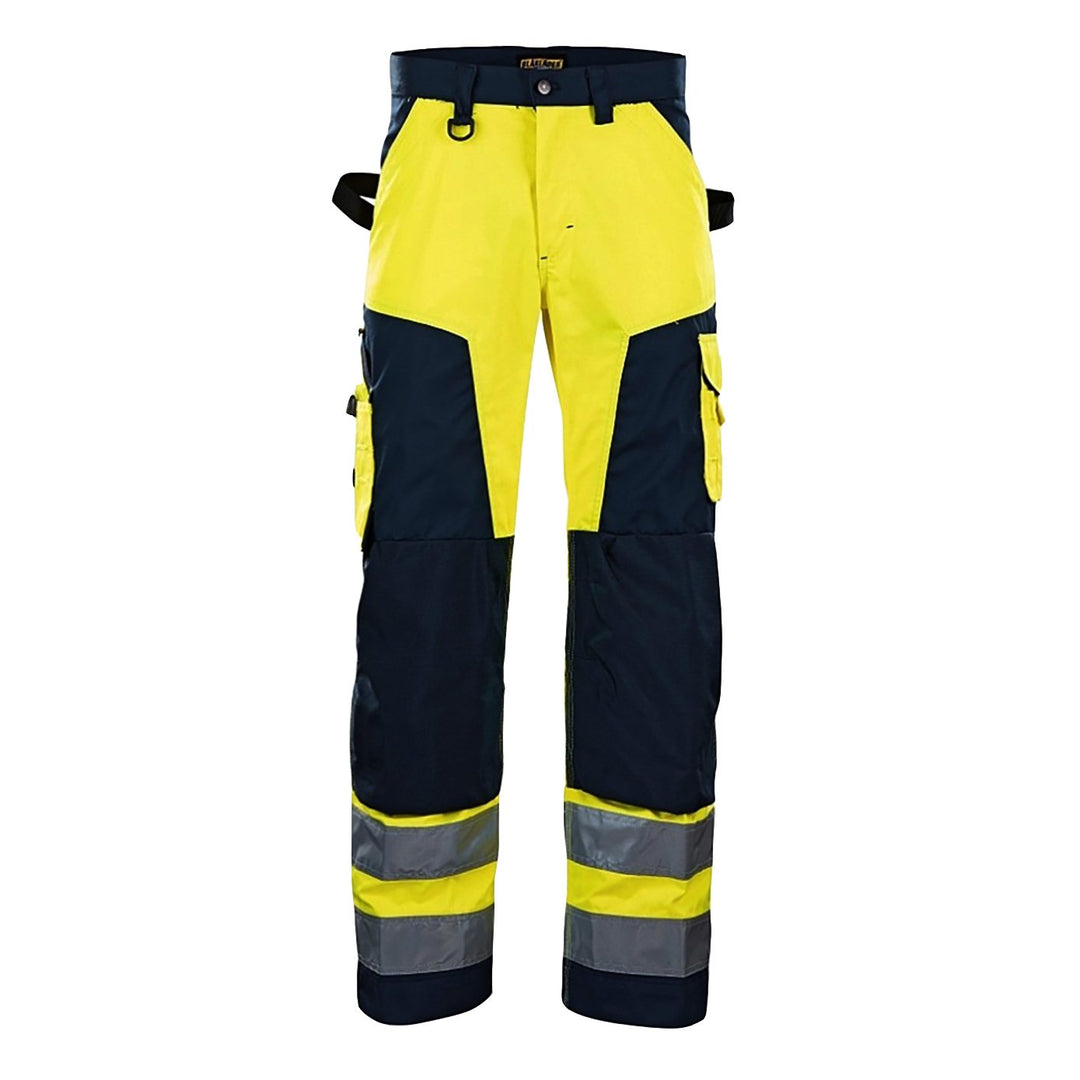 Blaklader 15661811 Hochwertige Arbeitshose Ohne Nageltaschen, Gelb/Marine, grootte D128 D128 Yellow