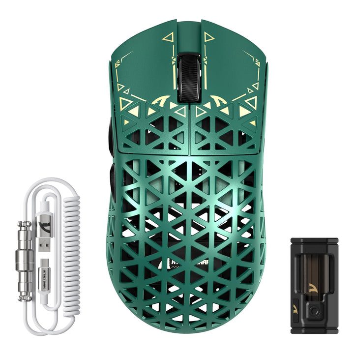 ATTACK SHARK R5 Ultra Carbonfaser Gaming-Maus, 39g Superlight, 8000Hz Kabellose Mouse, 42000 DPI, PA