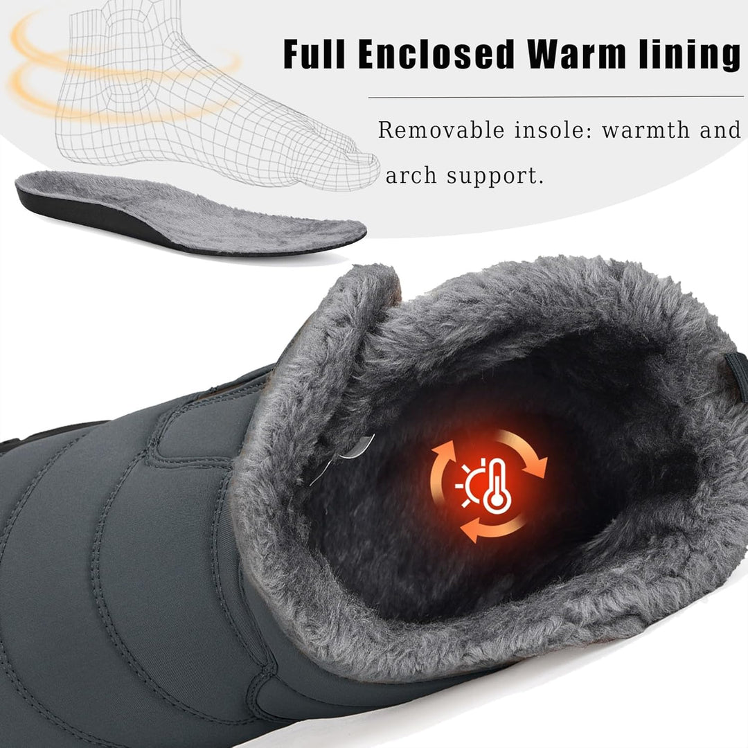 Sisttke Barfussschuhe Herren Gefüttert Winterschuhe Damen Warm Winterstiefel Winter rutschfeste Brei