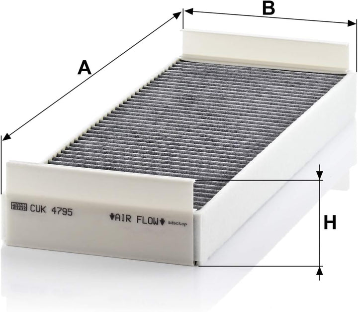 MANN-FILTER CUK 4795 Innenraumfilter – Pollenfilter mit Aktivkohle – Für LKW, CUK