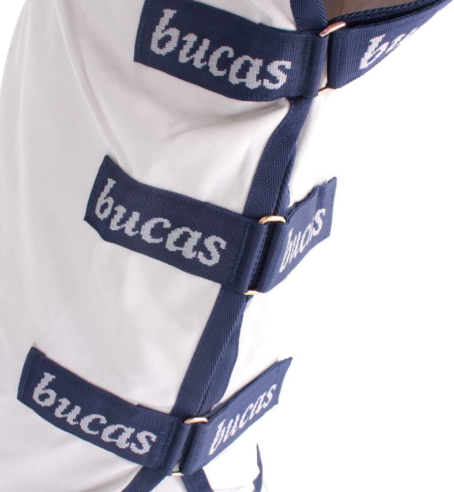 Bucas Sweet Itch Full Neck Fly Rug 6ft Silver Blue 135, 135