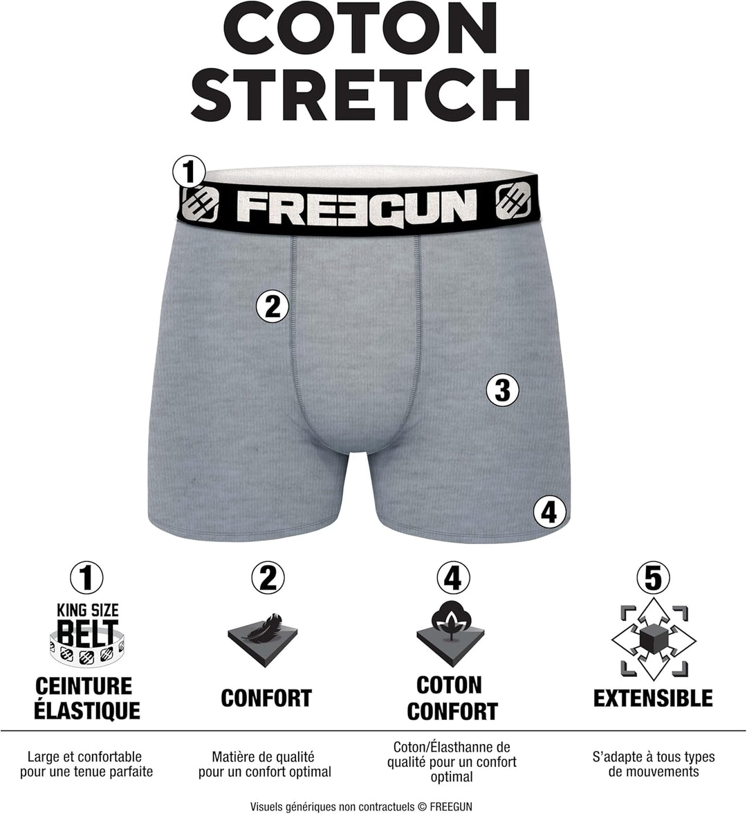 FREEGUN Herren Boxer FG/1/BCX5/MULTILOT Boxershorts L Gris, L Gris