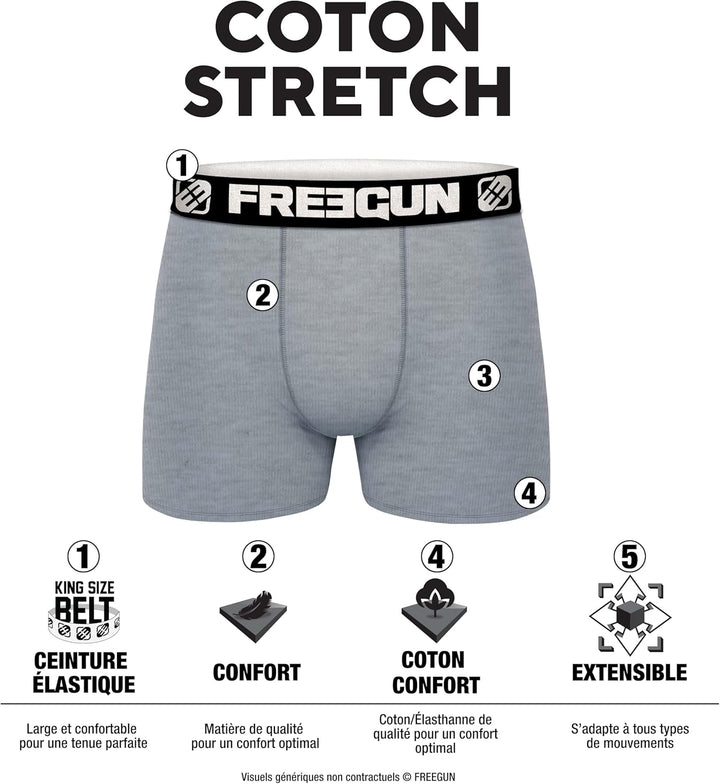 FREEGUN Herren Boxer FG/1/BCX5/MULTILOT Boxershorts L Gris, L Gris