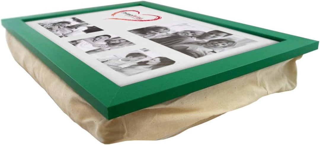 PrimoLiving Knietablett mit Fotorahmen - 43 x 32,5 x 8 cm – Tablett als Laptopunterlage – Sofa oder