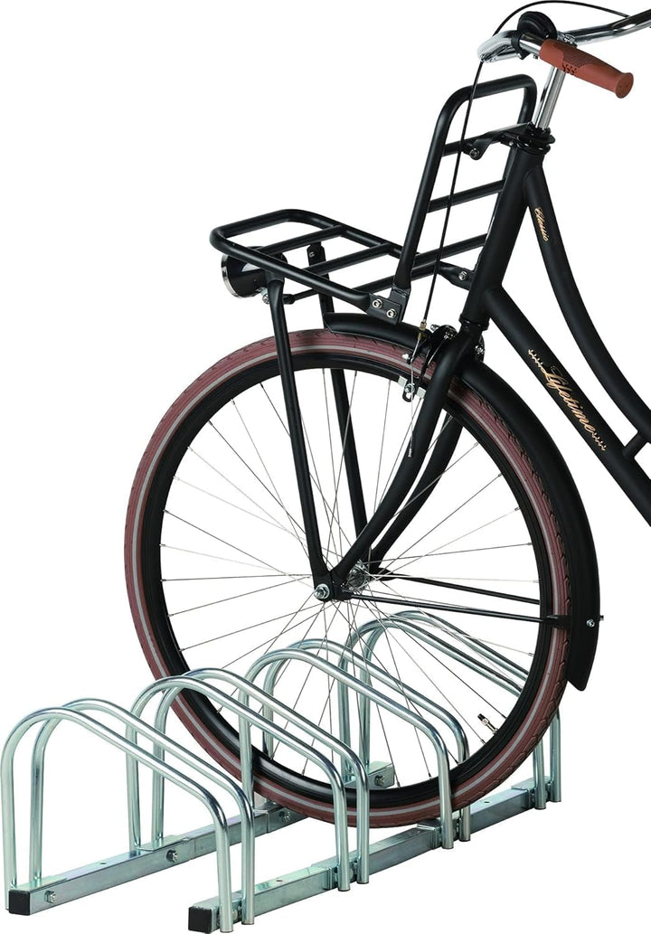 Dunlop Sport - Metall Fahrradständer für 4 Räder - Fahrradhalter Bodenständer Wand und Bodenmontag -