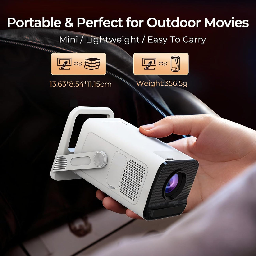 [Kompatibel with Netflix] Mini Beamer 1080P 4K Unterstützung Auto Keystone Android 13 OS Smart Proje
