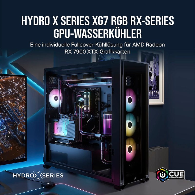 Corsair Hydro X Series XG7 RGB RX 7900 XTX GPU-Wasserblock - Für AMD Radeon™ RX 7900 XTX - Vernickel