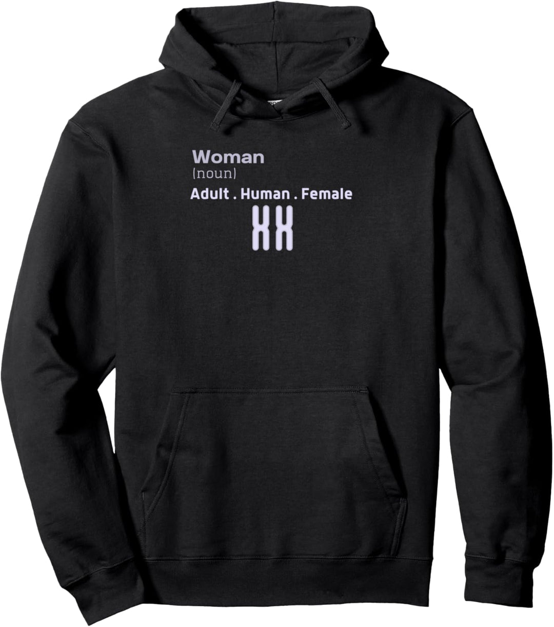 Frau Noun, Adult Human, Female XX Chromosome Pullover Hoodie
