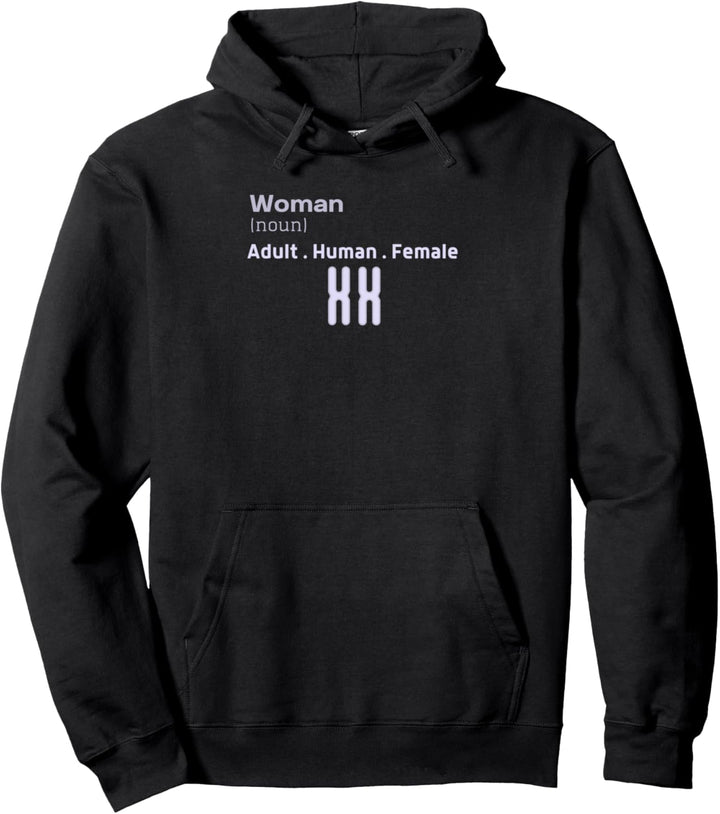 Frau Noun, Adult Human, Female XX Chromosome Pullover Hoodie