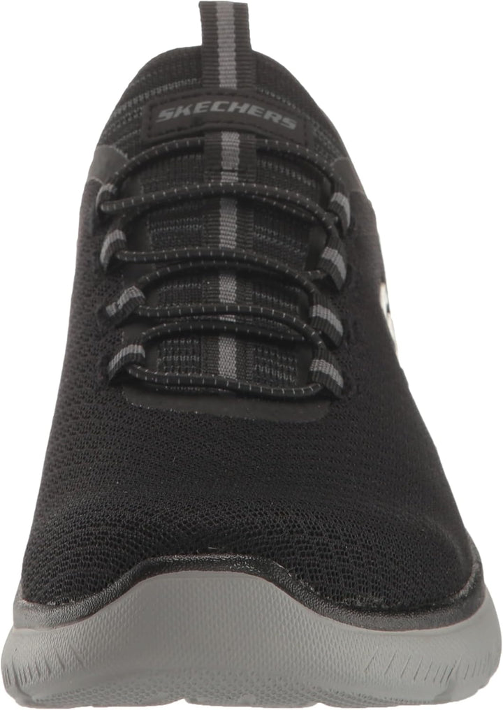 Skechers Herren Summits High Range Sneakers 39 EU Weit Black Mesh Charcoal, 39 EU Weit Black Mesh Ch