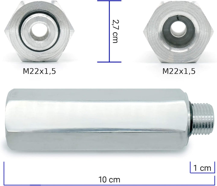 Handgriff Set M22x1,5 Aluminium Verlängerung für Kupplungskopf Druckluft LKW