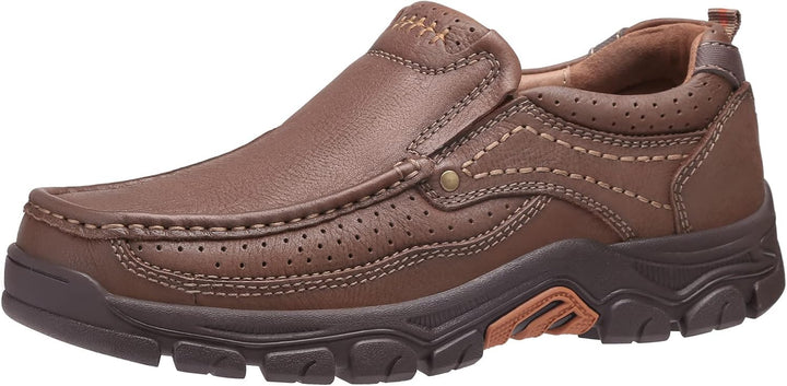 OutPro Herren loafersMokassins aus echtem Leder für Komfort Geeignet für Reisen, Autofahren und im F