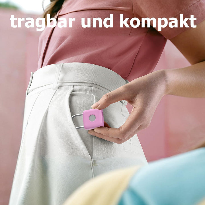 Fingerabdruck Vorhängeschlos eLinkSmart Chliessfachschloss für Mädchen und Frauen im Fitnessstudio R