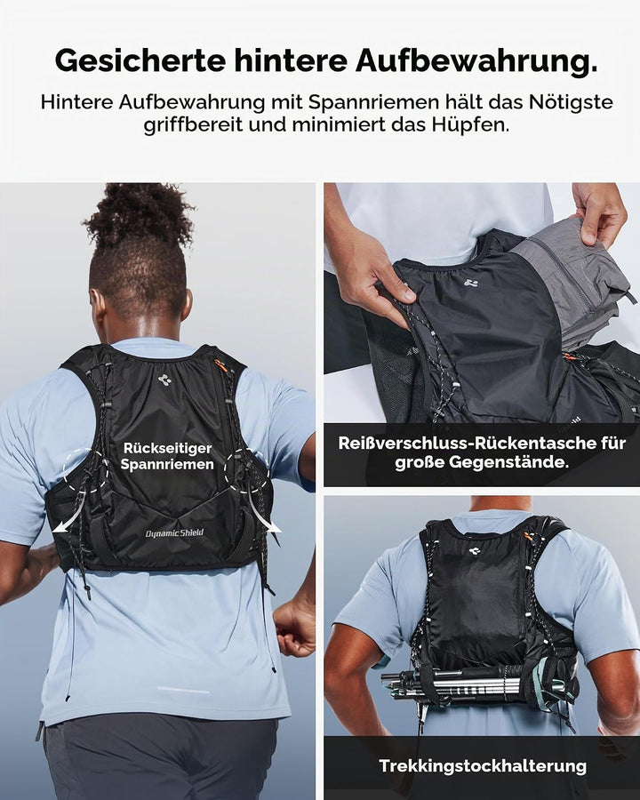 Spigen A721 Laufweste Damen &amp; Herren mit 500 ml Trinkflasche Trinkrucksack für Laufen &amp; Marathon [si