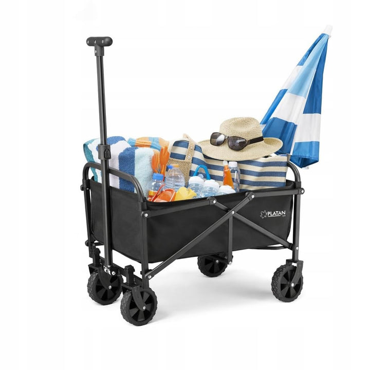 Bollerwagen 60L Klappbar Transportwagen Camping Garten | Strand- &amp; Gartenwagen, 60 kg Tragkraft, kla