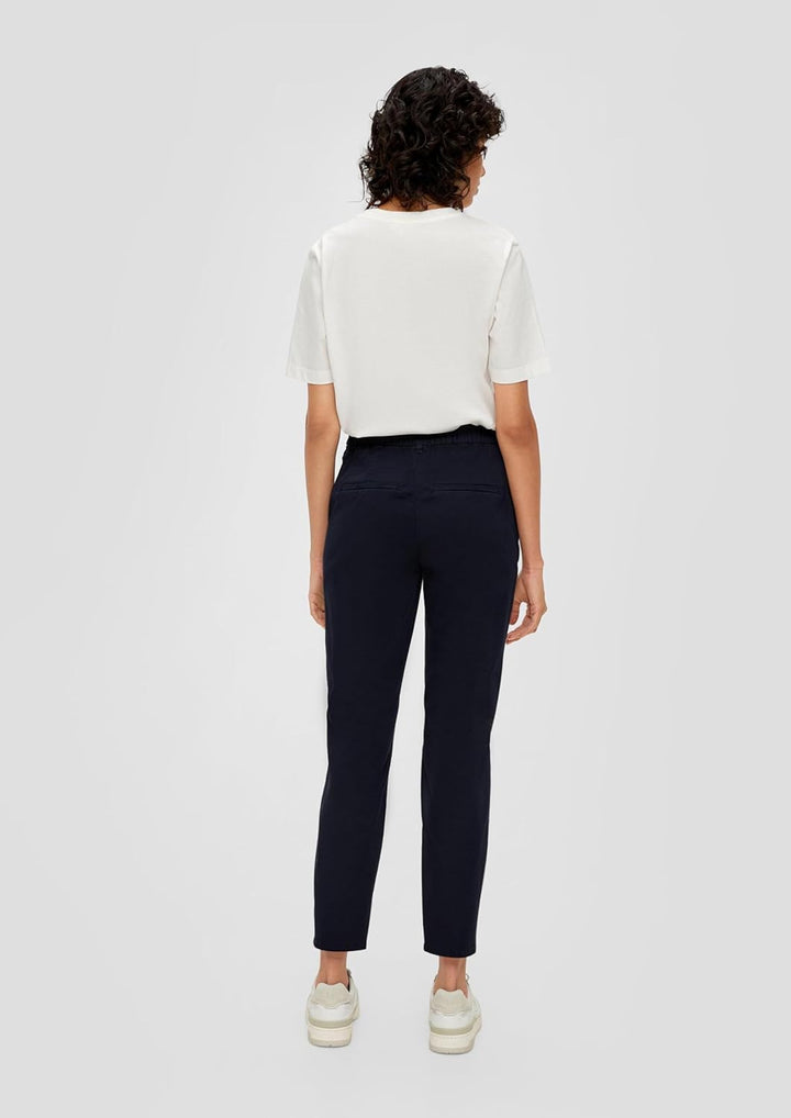 s.Oliver Damen Hose Tapered Leg 38 Blau, 38 Blau