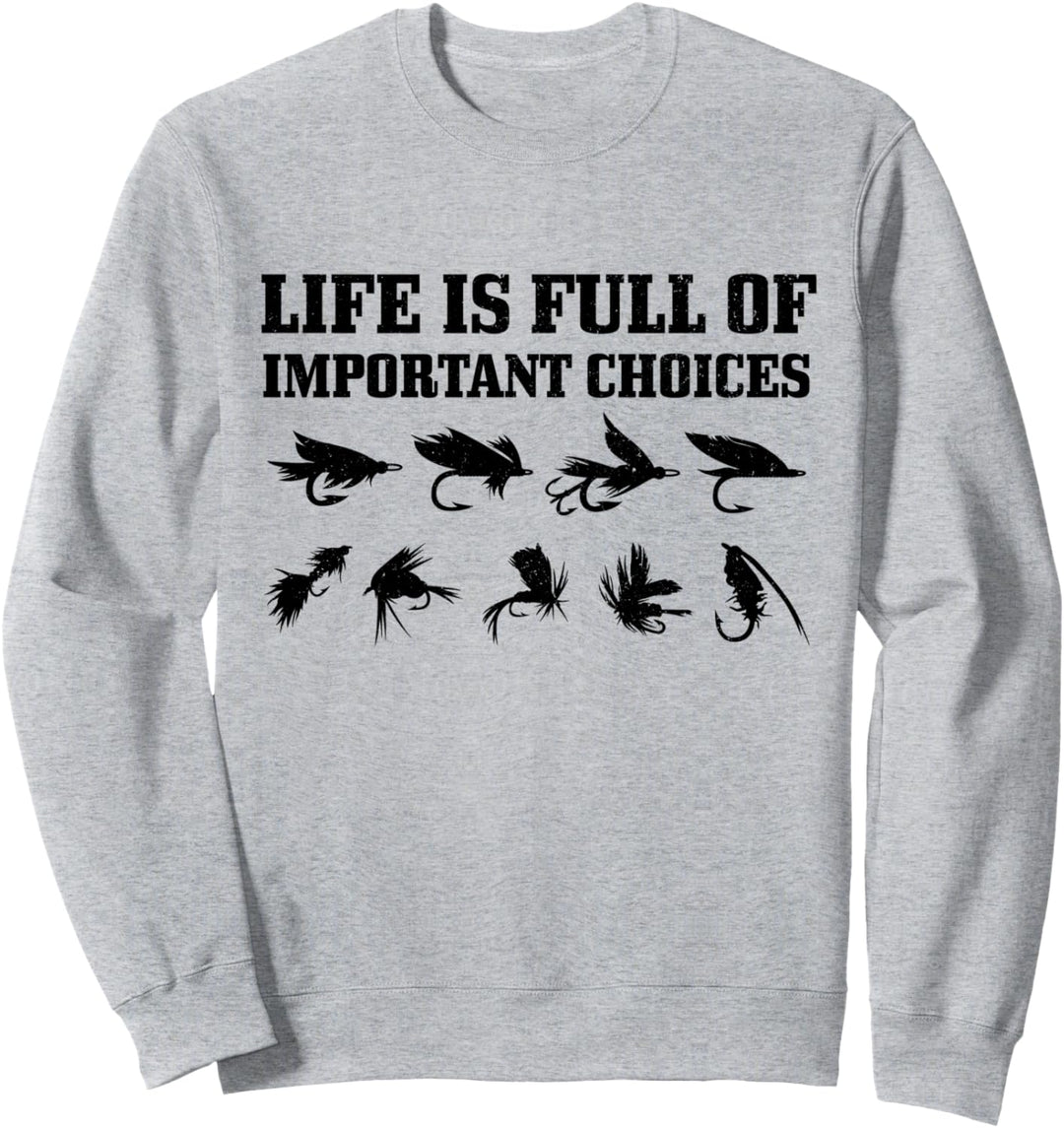 Angeln Fliegenfischen Vintage Angler Fliegenfischer Sweatshirt