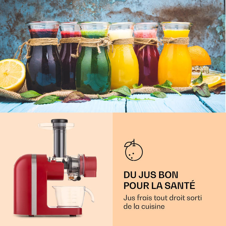 Klarstein Bella Elegance Saftpresse 200 W, Entsafter mit 400 ml, BPA-frei, rutschfester Standfuss, m