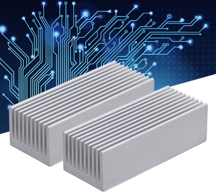 Kühlkörper, 2 Stück im Set Aluminium Kleine Und Kompakte Kühlkörper Heatsink für Leiterplatten und C