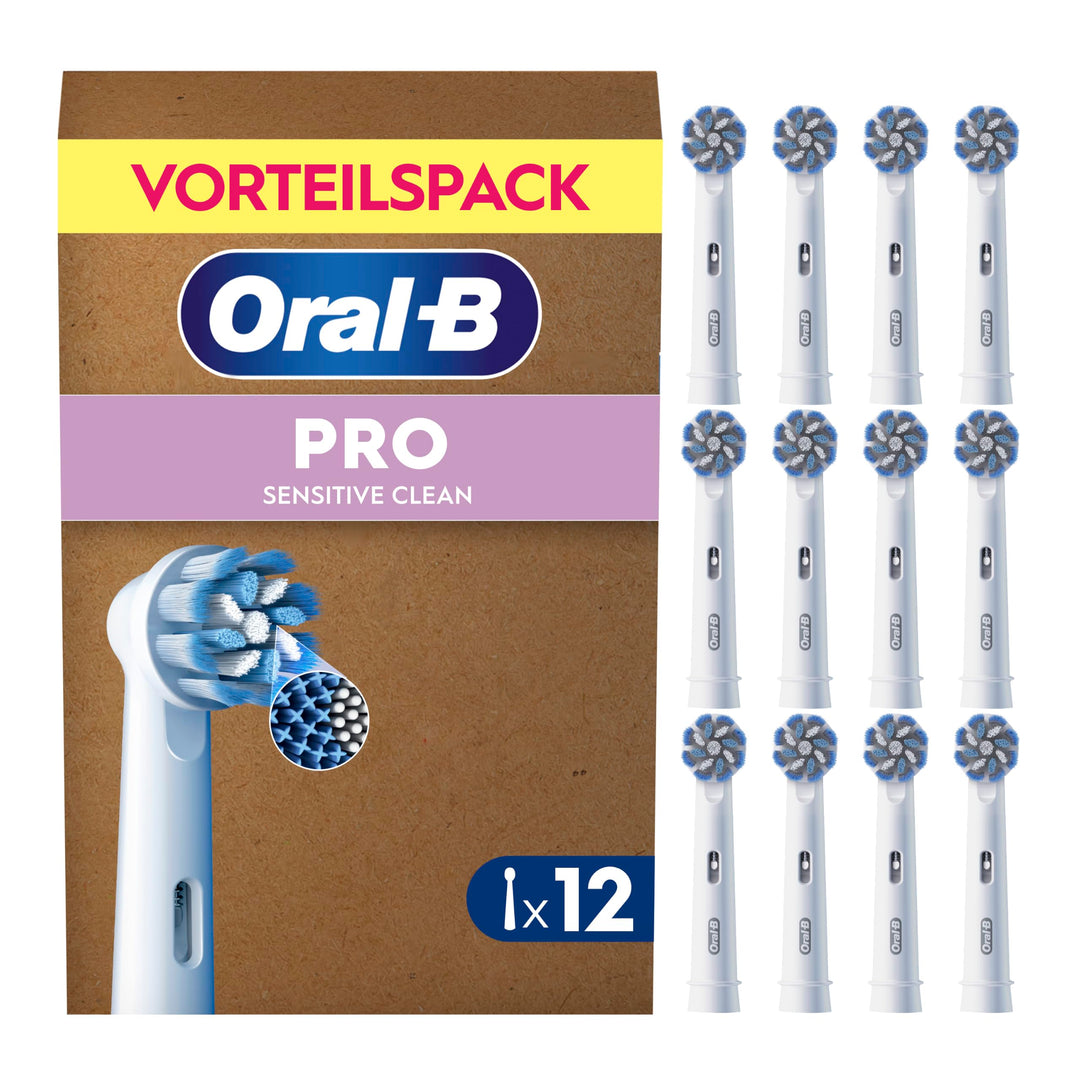 Oral-B Pro Sensitive Clean Aufsteckbürsten für elektrische Zahnbürste, X-förmige Borsten, original O