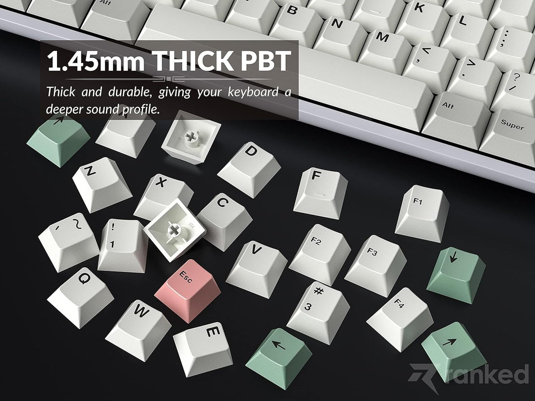Ranked Farbsublimations-Premium-Tastenkappen-Set | 1,45 mm Dickes PBT | Cherry-Profil für DIY Custom