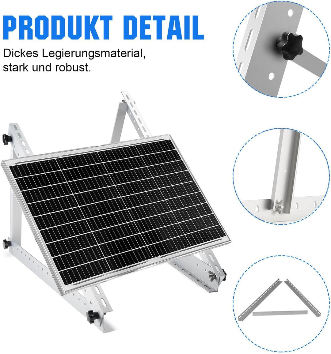 Solarmodul Halterung 45 Zoll,Photovoltaik Universal Solarmodul Halterungen 114CM, halterungen balkon
