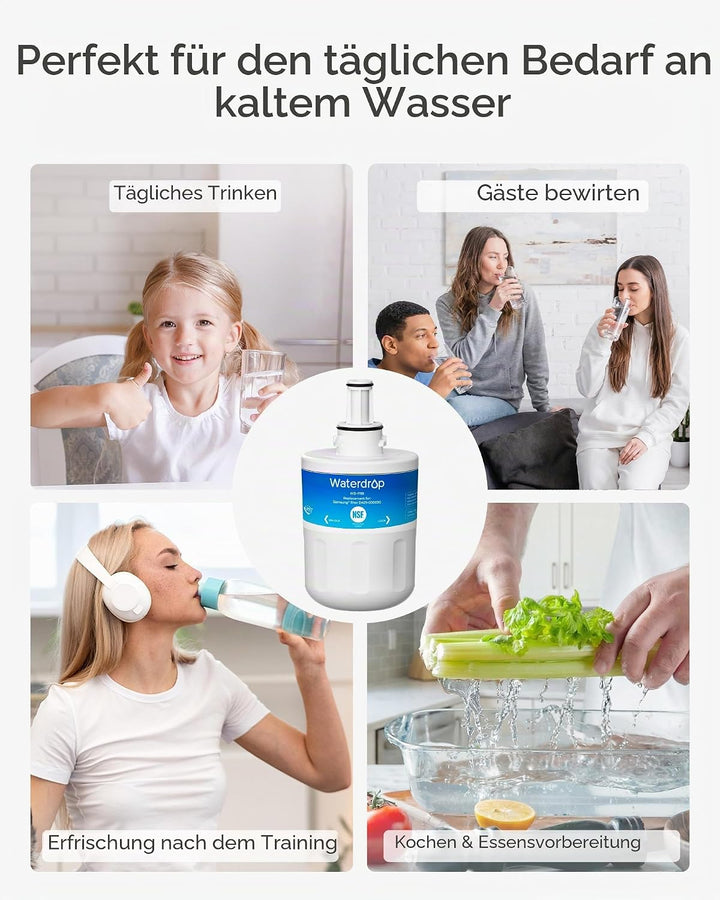 Waterdrop DA29-00003G Kühschrank Wasserfilter, Ersatz für Samsung AquaPure Plus DA29-00003G, DA29-00