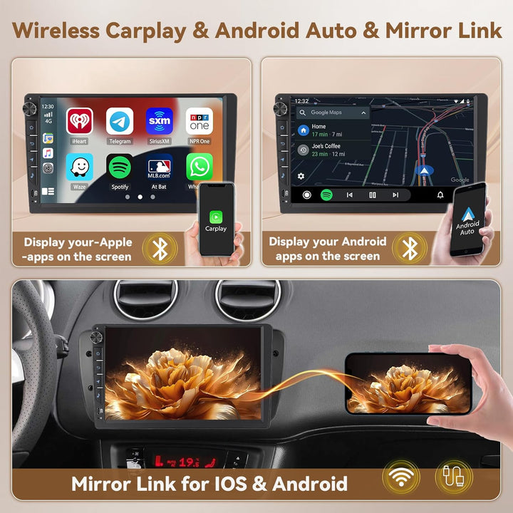 Hikity Android 15 4+64GB Autoradio für SEAT Ibiza 2013 mit 9 Zoll Incell Touchscreen, Autoradio 2DIN